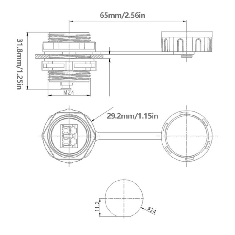 Easy Installation LC Fiber Optics Coupler Connector With Waterproof Cap Perfect For Outdoor Networking Industrial Use
