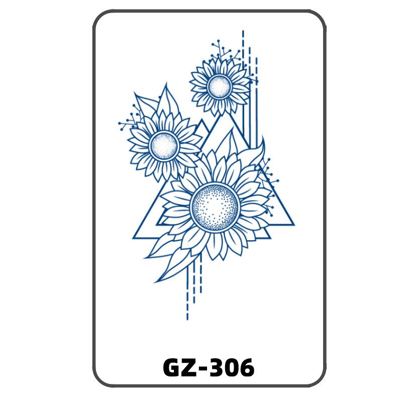 Non-Reflective Herbal Temporary Tattoo Stickers - Cross-Border Exclusive 110x180 mm
