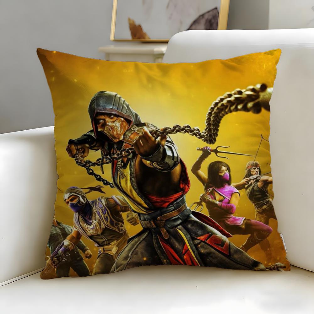 classic game Mortal Kombat Cushion Cover Soft & Easy-Wash Pillow Case – Versatile for Couch, Bed, Travel and Office
