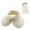 Sun Straw Summer Hat With Bow Decoration And Foldable Design For Outdoor Daily