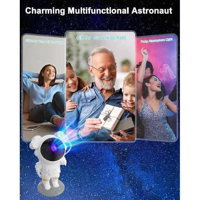 Astronaut Galaxy Projector for Bedroom, Star Projector Galaxy Light with Remote and Timer, Nebula Night Light Space Projector for Ceiling, LED Galaxy