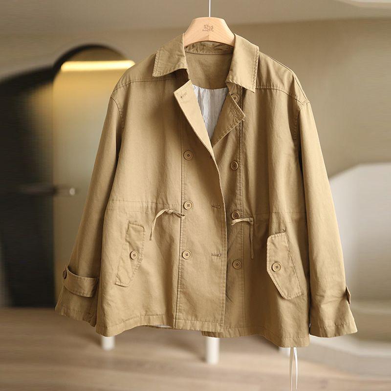 

Корейская модная и универсальная весенняя куртка с элементами спецодежды M хаки