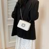 Elegant Pu Leather 2024 Spring Summer Lady's Small Handbag With Chic Quilted Texture