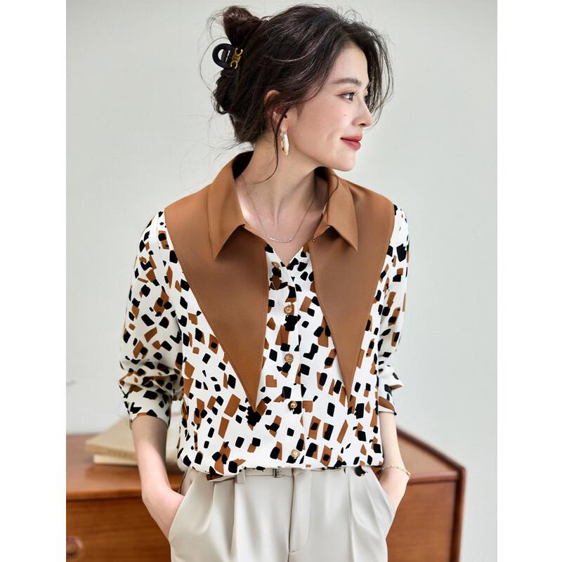 ORIGIN Women s Printed Long Sleeve Lapel Cardigan M