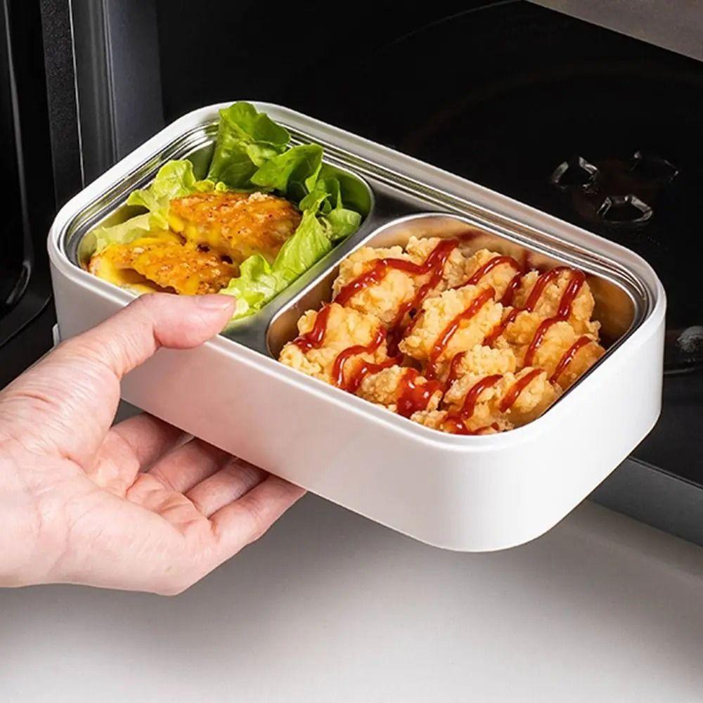 Double Layer Portable Lunch Box Leak-proof Food Storage Crisper Divides Food Container  Camping