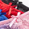 Trendy Sexy Underwear Open Crotch Protective Seamless Crochet Floral Lace Perspective Thong Underwear for Sleeping