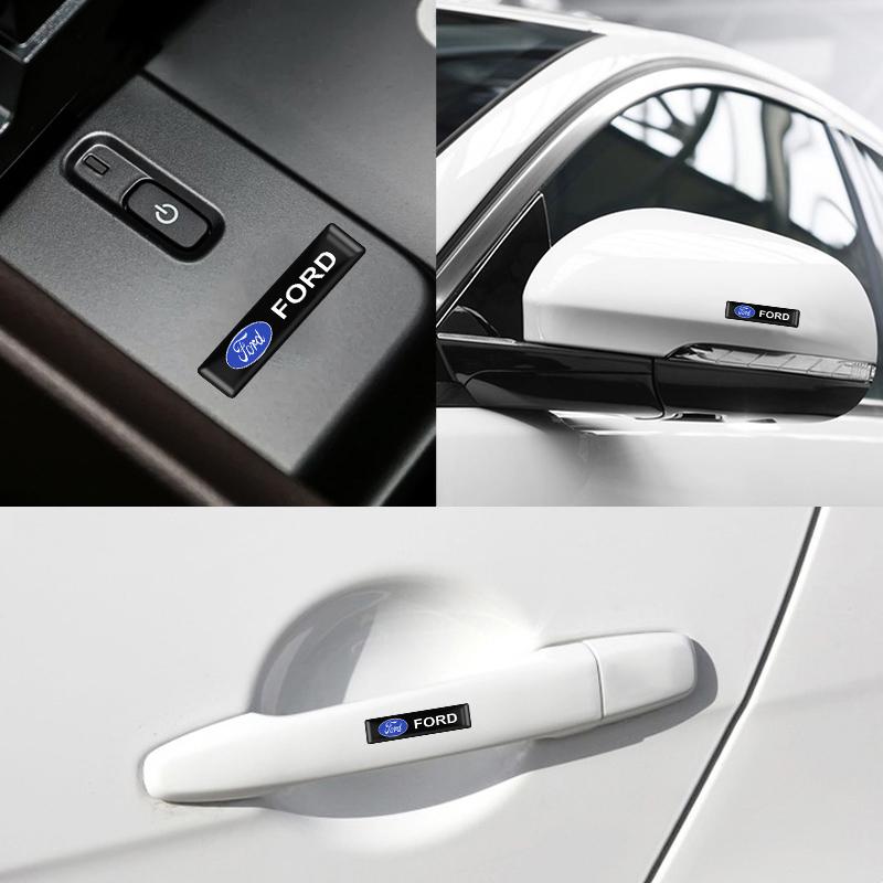 QJFO7 20/10Pc 3D Styling Car Epoxy Emblem Stickers Decor Accessories For Ford Ecosport Edge Focus Ranger Mondeo Mk4 Escape Fiesta Kuga