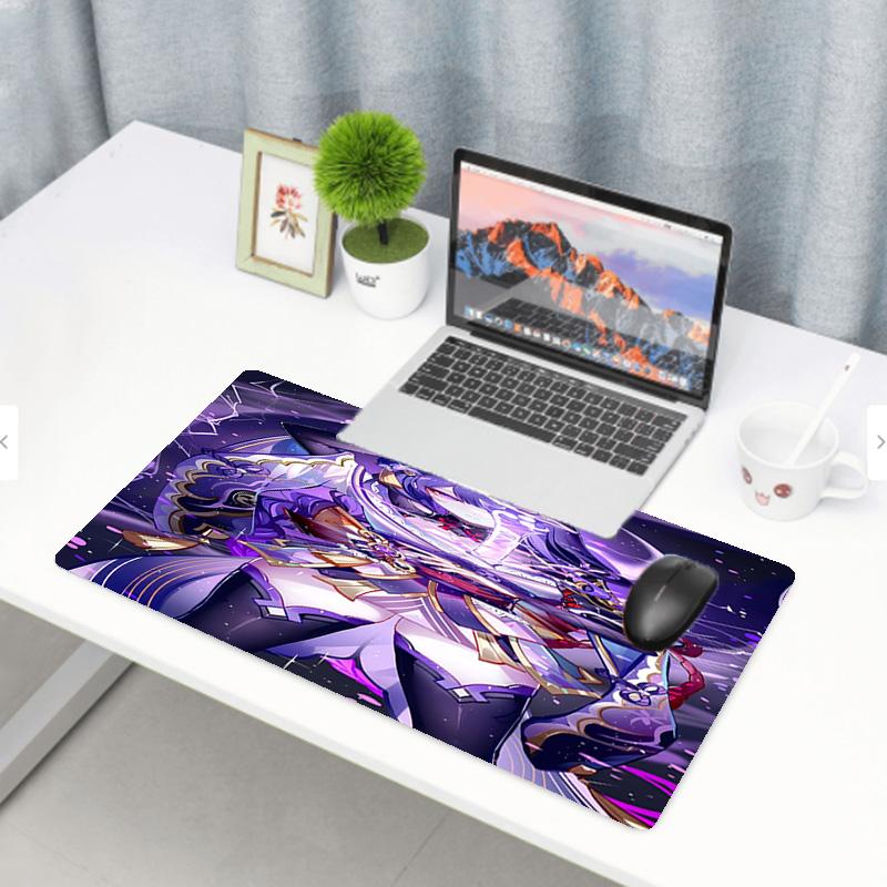 Genshin Impact Druck Mauspads, Anti-Rutsch Desktop Tastaturmatte, für PC Laptop Gaming Arbeiten Tägliche Nutzung, Cooles Festival Überraschungsgeschenk