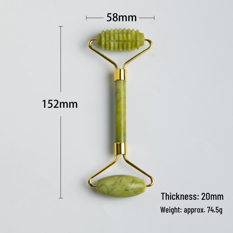 Universal Jade Beauty Instrument: Full Body Massager & Facial Roller with Gua Sha Board Set.