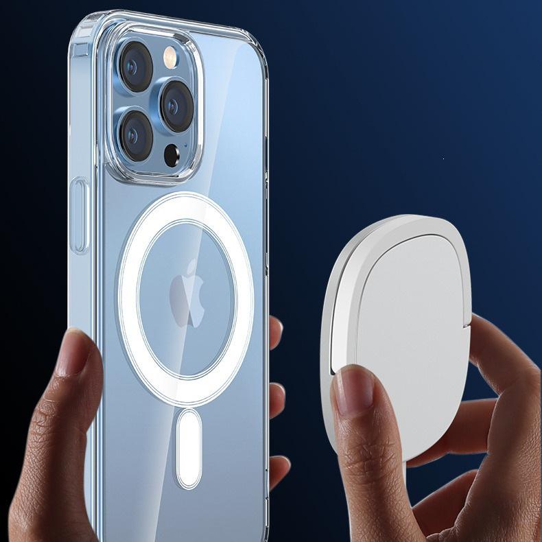 Transparent Magnetic Two-in-One Drop-Proof Protective Case for iPhone 15/14 Pro Max