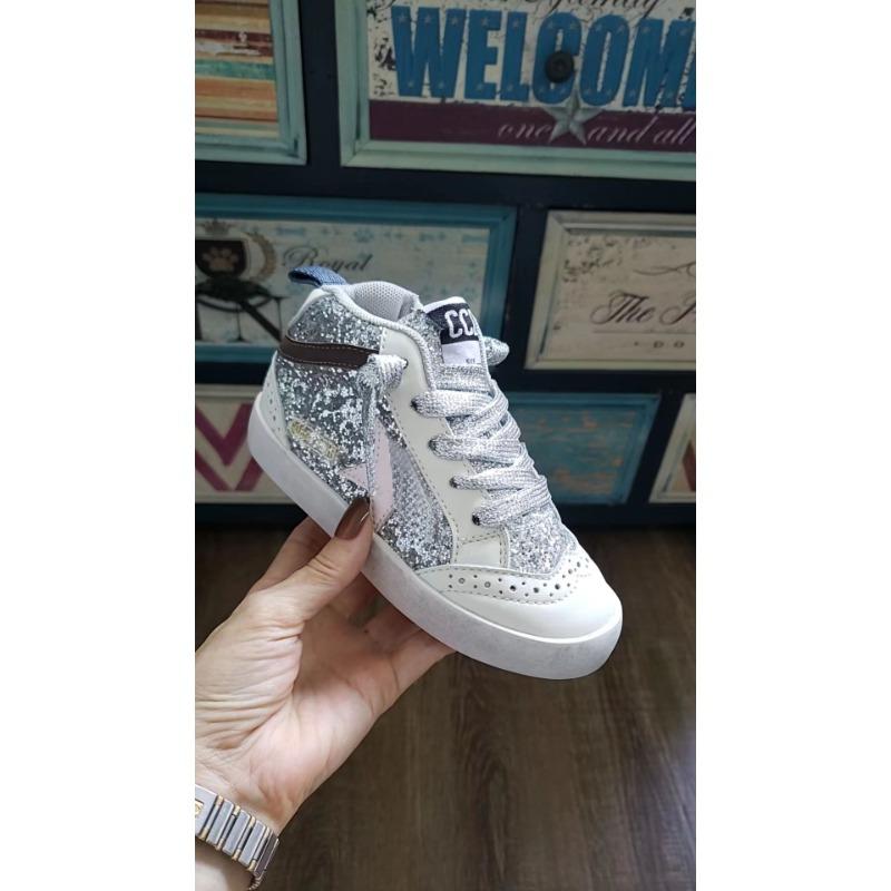 

Ретро осень новый дизайн чувство детская звезда доска обувь кожа пайетки детская повседневная обувь adult 43 (inner length 27.4cm) серебряный