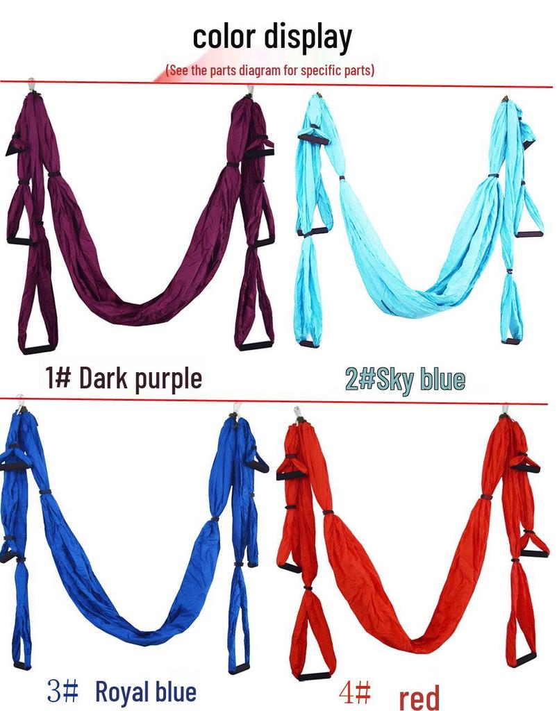 Sada hamaky pro aerial jógu: 6-úchytkový neelastický nylon pro inverzi a fitness