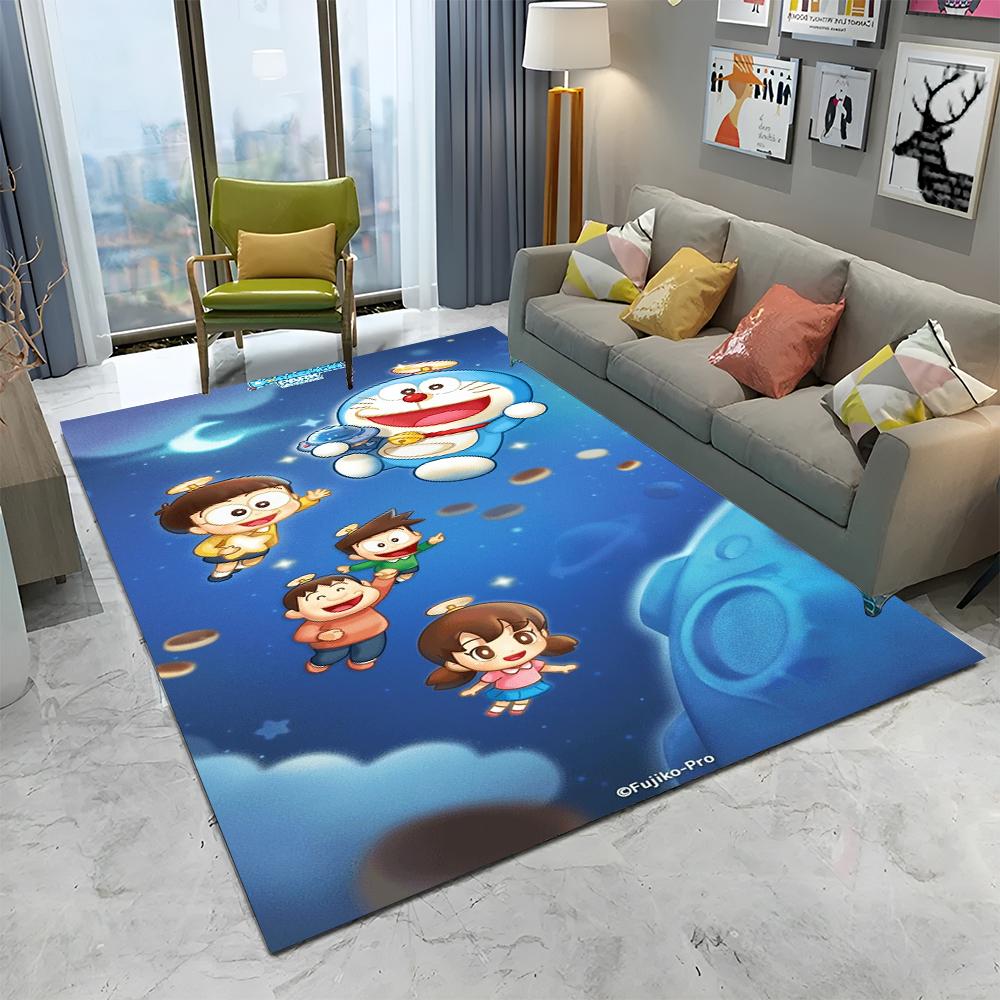 3D Printing D-Doraemon Anime Cartoon Carpet Rug for Home Living Room Bedroom Sofa Doormat Decor,kid Area Rug Non-slip Floor Mat