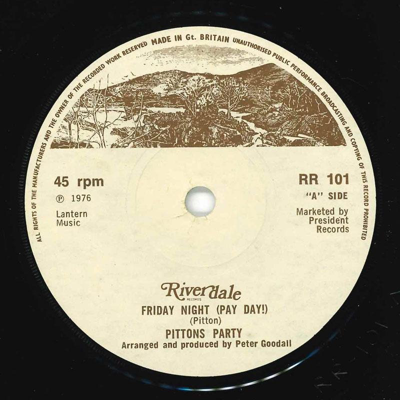 

7-дюймовая пластинка PITTONS PARTY Friday Night Pay Day RR101 President 1976 UK SoulFunk Б/у