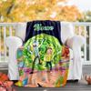 Customizable Rick and Morty Throw Blanket – Personalized Name, All-Season Cozy Snug Blanket, Machine Washable, Personalized Blanket