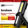 SupFire G6 High-Intensity Flashlight, Multifunctional with Magnet, USB Rechargeable LED Work Light for Outdoor, Home, And Auto Repair Use