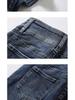 Blue-Gray High-Waisted Skinny Bootcut Jeans for Women: Fleece-Lined, Thickened, Slimming, Tapered Leg – 2022 Autumn/Winter Collection.