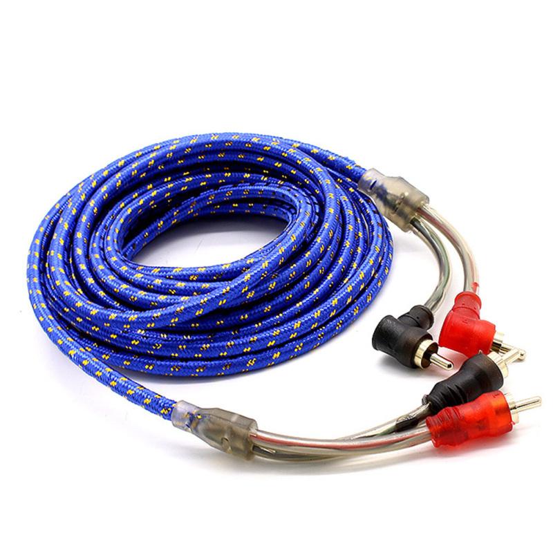 

Car Audio Wire Car Stereo Audio Cable Amplifier Braided Tool Audio Signal Wiring Kit 1 meter синій