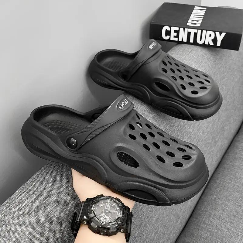 Male Slipper Eva Slides Height Beach Clappers 2024 Casual Men's Shoe Cheap Shoes Korean Style Fashion Elegant Summer Sale Style
