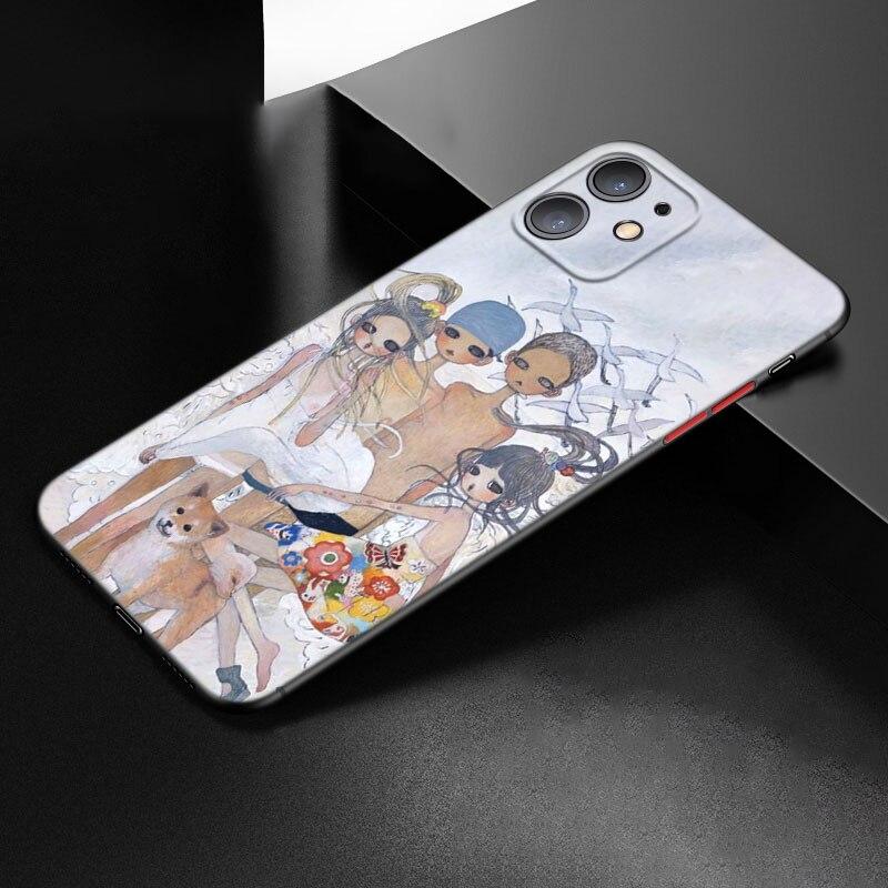 Aya Takano Phone Case For Apple iPhone 12 13 Mini 11 Pro Max XR X XS MAX 8 7 6S 6 Plus SE 5S 5 2020 Soft TPU Black Cover