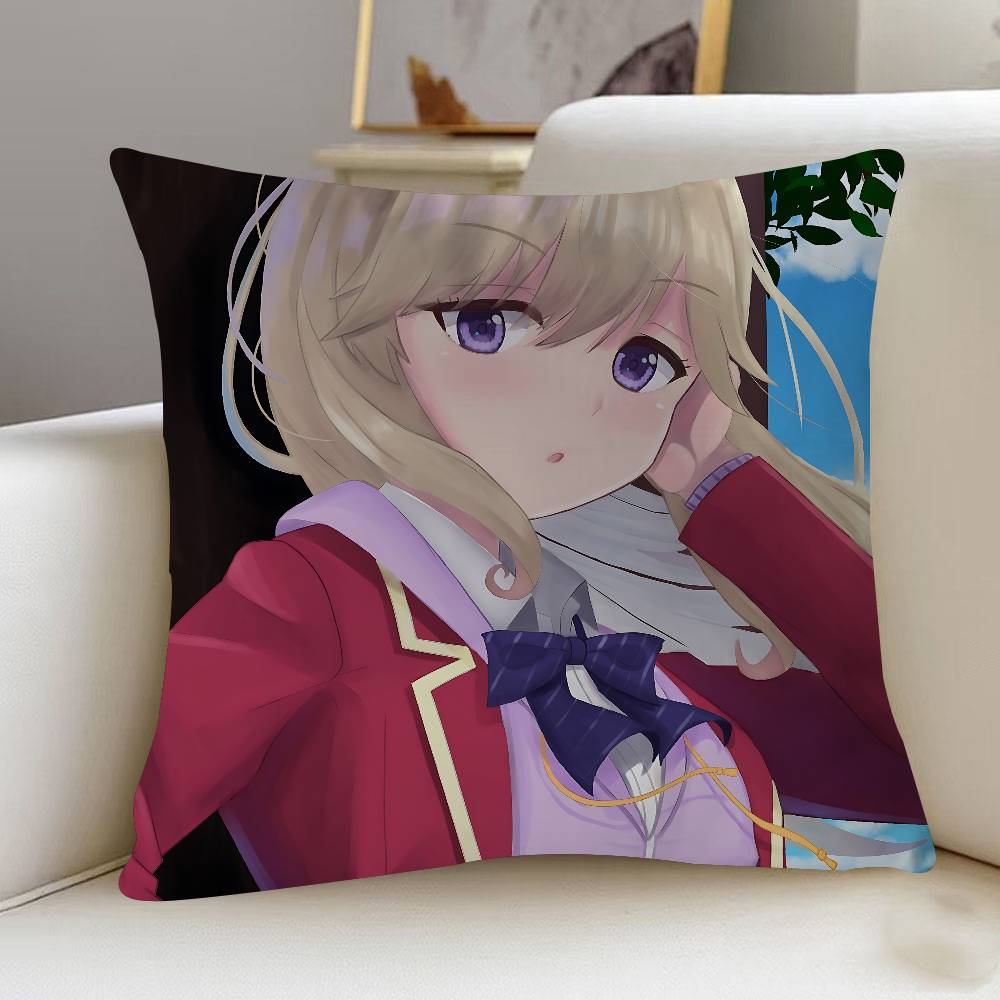 

C-Classroom Of The Elite Personalized Pillow Dust Cover Bedroom Kids Party Decoration Pillowcase Birthday Children Gift 12x12Inch