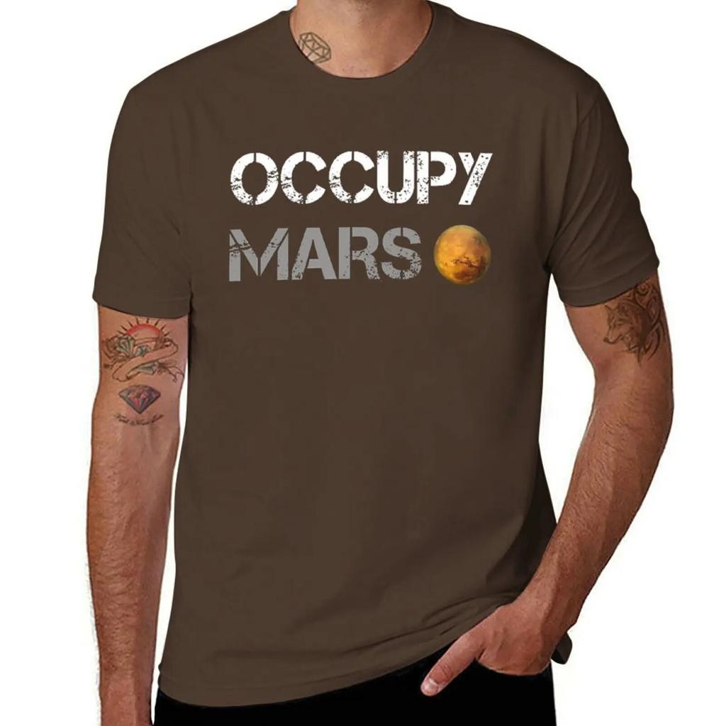 Occupy Mars - Elon Musk SpaceX Project Gift Ideas T-Shirt Tees Quick Drying Unisex Graphic T Shirts Unisex