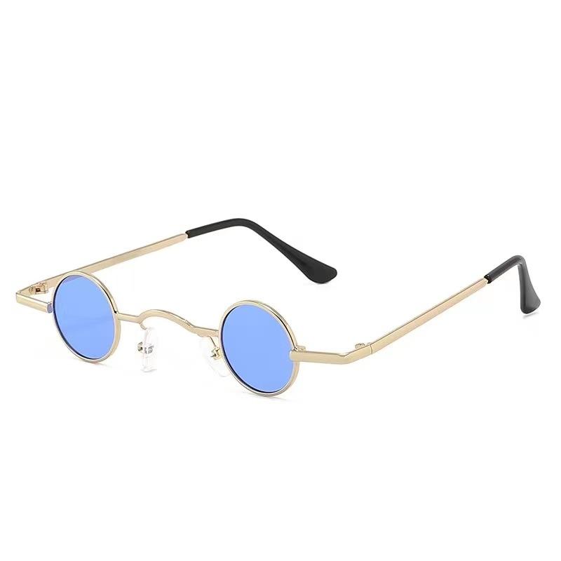 Retro Trend Metal Small Round Frame Prince Glasses Women'S Niche Personality Design Glasses Hip Hop Punk Sunglasses Sunglasses