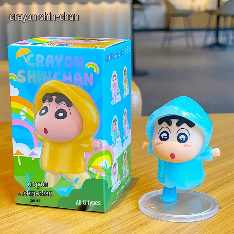 Crayon Shin-chan Trendy Anime Toy: Cute Desktop Car Ornament & Home Decoration Blind Box