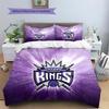 Sacramento Kings2 Pattern Bedding Quilt Set  Home Decoration  Gift (1 * duvet cover + 2 * pillowcase  without core)
