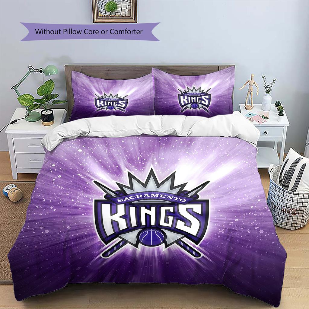 Sacramento Kings2 Pattern Bedding Quilt Set Home Decoration Gift (1 * duvet cover + 2 * pillowcase without core)
