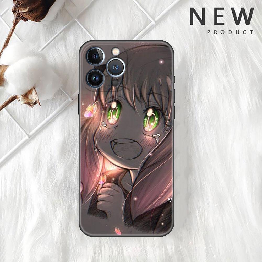 Husă Pentru Apple iPhone 11 13 12 14 Pro 7 Plus XR X XS Max 6 6S 13Pro SE 2022 Silicon Negru Telefon Funda SPY X FAMILY Anime