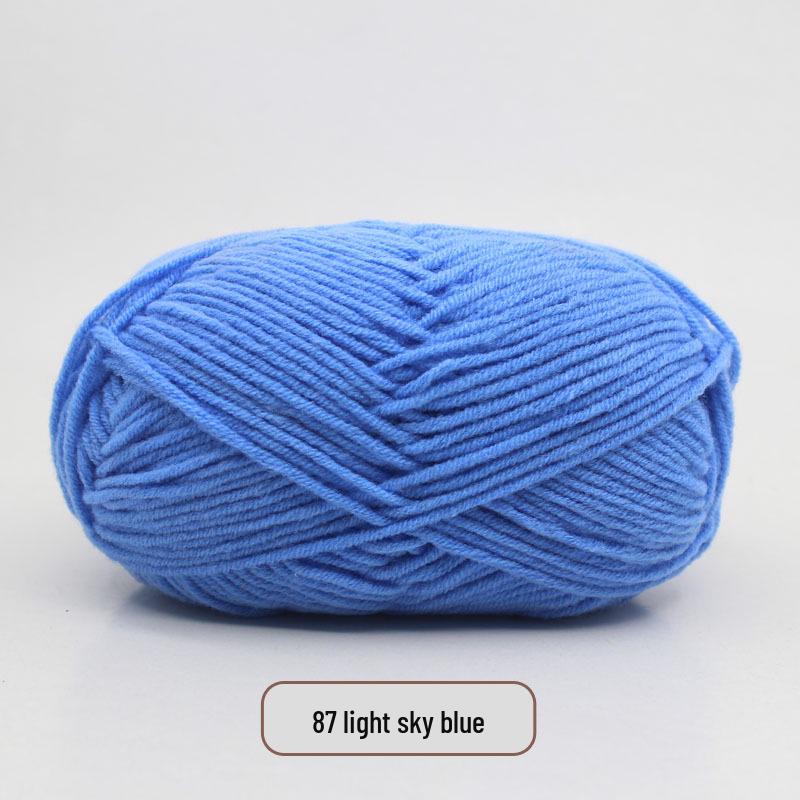 5-Strand Milk Cotton Yarn Scarf & Hand-Knitted Hat Yarn - Baby Soft, Medium Thickness, Free Shipping