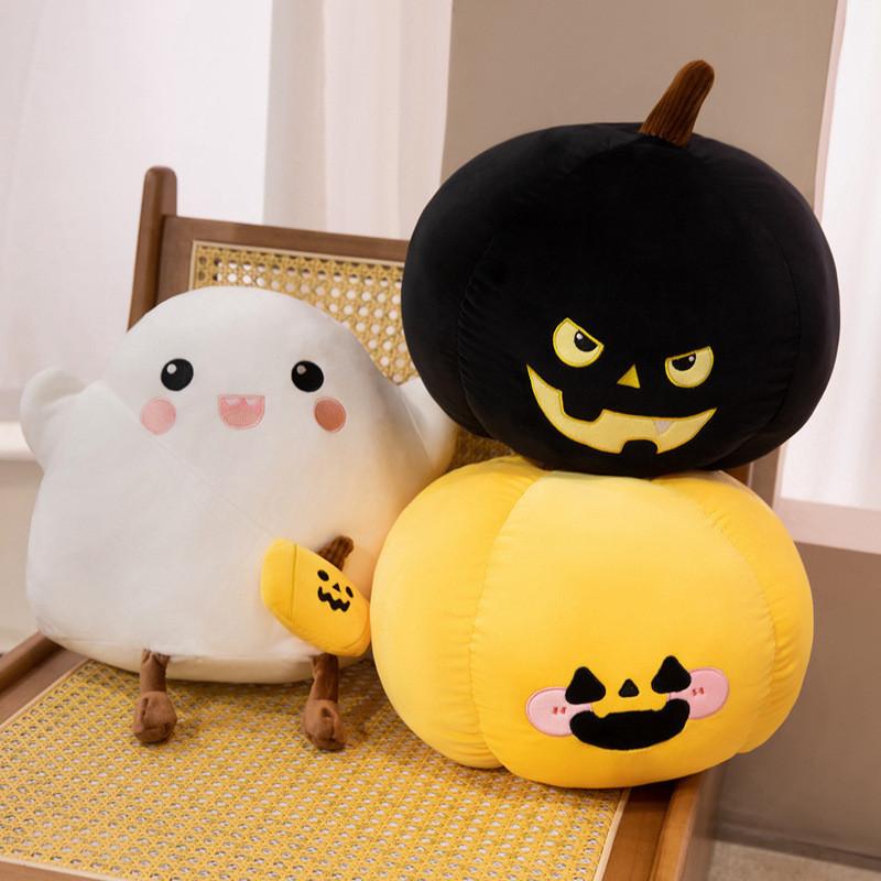 Halloween Pumpkin Ghost Plush Doll With Short Plush Material For Kid Decor Party