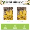 2pcs Bee Sunflower Spring Summer Garden Flag 12x18 Inch Double Sided Outside Welcome Wood Grain Yard Outdoor Flag