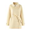 Qiushui Yiren Women's Oblique Placket Wool Jacket Coat