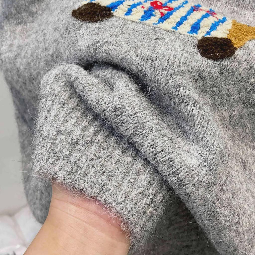 Women's 2025 Spring Cartoon Dachshund Knitted Sleeveless Vest - Western Style Waistcoat Sweater