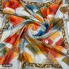 70X70 Spring, Summer And Autumn Square Scarf Silk Scarf Decoration Pastoral Tie-Dye Hair Cut Flower Scarf Headgear