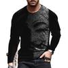 Men'S T-Shirt 3D Digital Printing Outer Wear With Long-Sleeved Casual Top