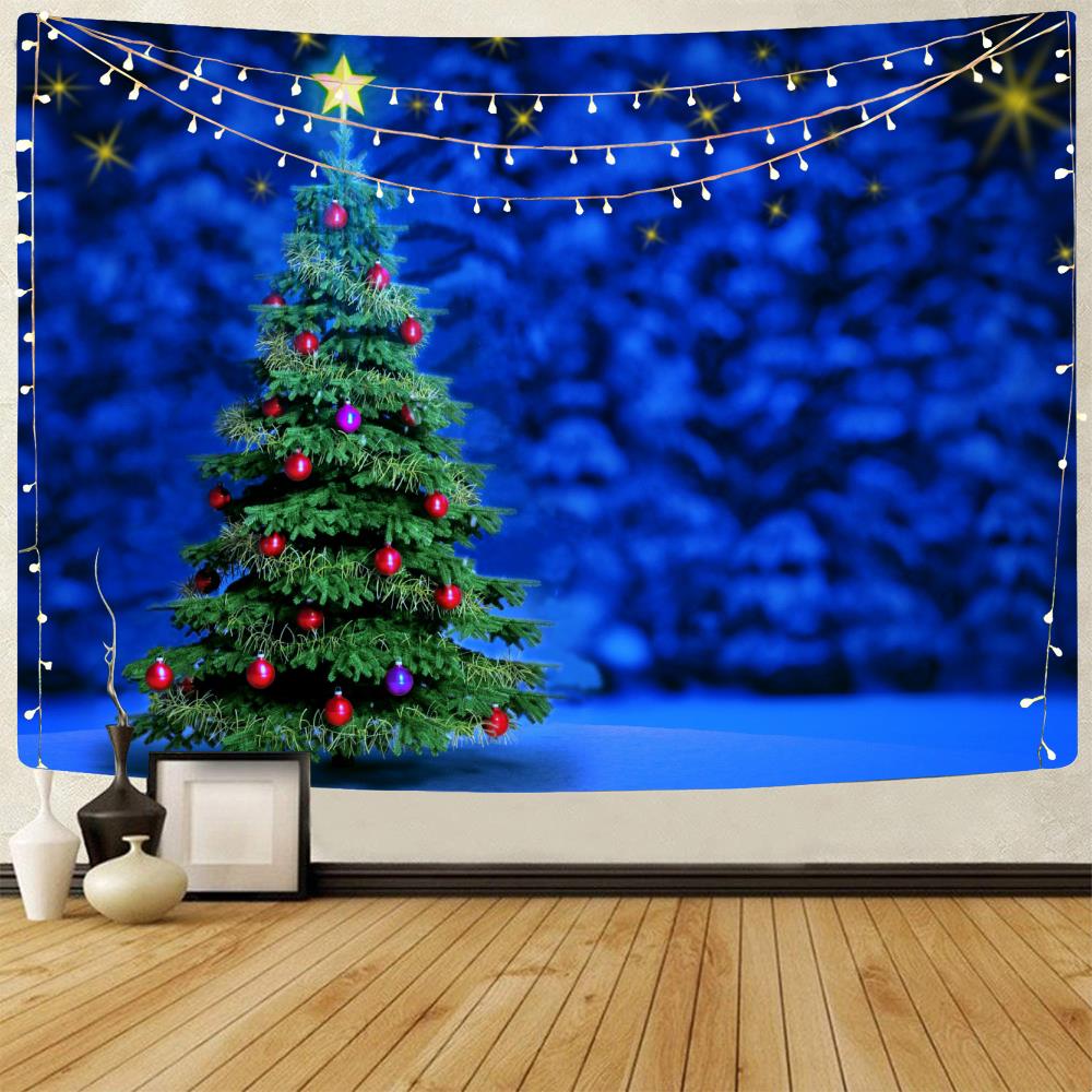 Weihnachts-Tapisserie, Weihnachtsbaum-Tapisserie, Schneemann, Wandbehang, Weihnachtsthema, bedruckter Tapisserie-Hintergrundstoff