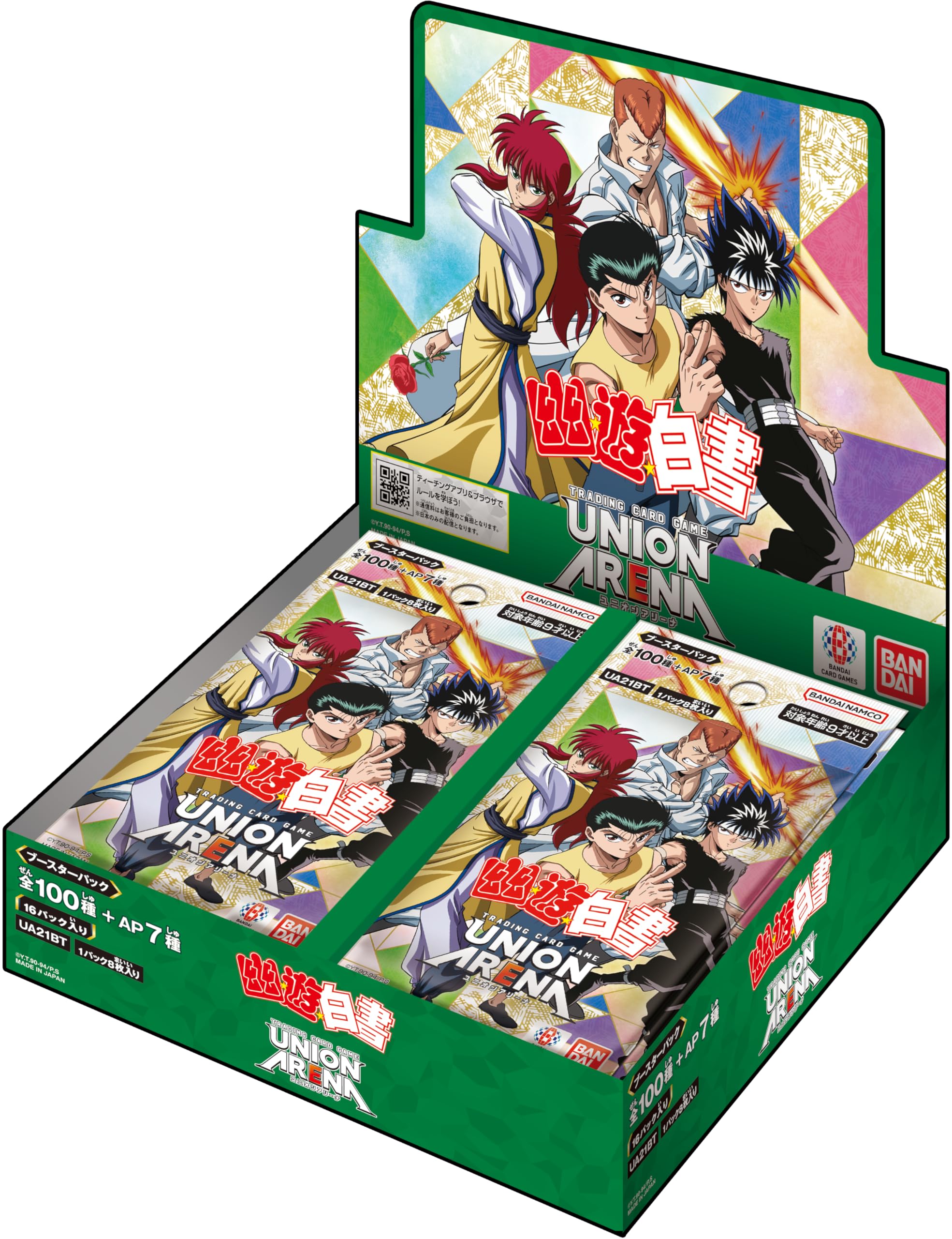 

Бустеры BANDAI UNION ARENA Yu Yu Hakusho, 16 упаковок [UA21BT] (BOX)