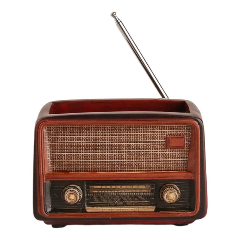 Ретро Креативный Цветочный Горшок в Форме Радио Цветочный Горшок Контейнер для Суккулентов Цветочных Растений Настольный Цветочный Горшок Цветочный Горшок для Кактусов 1 темно-коричневого