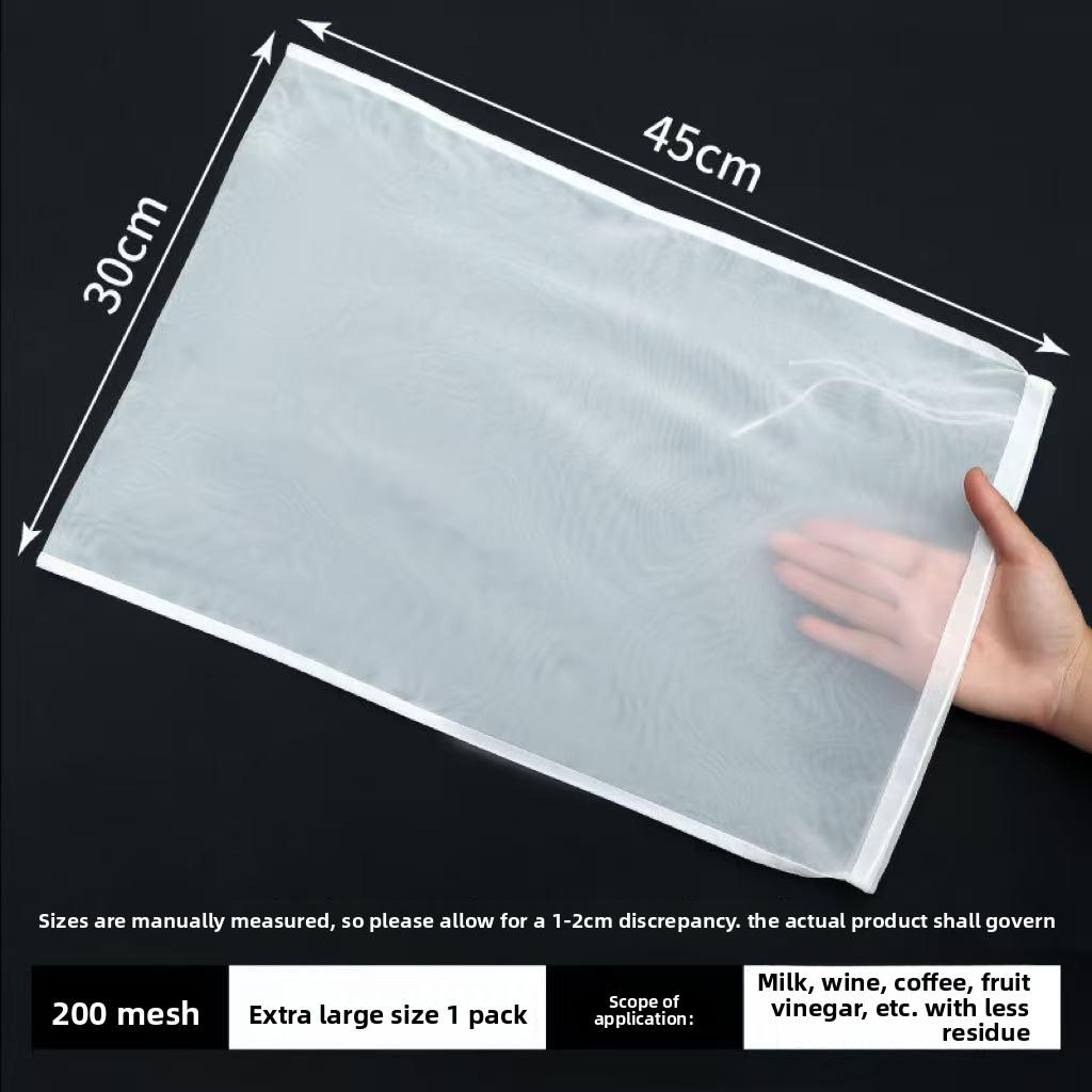 Fine Mesh Nylon Filter Bag for Kitchen Ideal for Soy Milk, Juice, Tea, Wine, and Food Straining