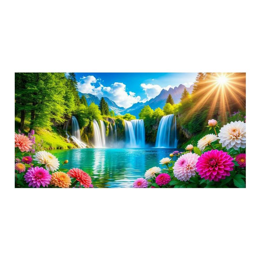DIY Diamantmosaik Stickerei Natürlicher malerischer See Große Größe Diamantmalerei Neue Kollektion Landschaft Vollbohrer Schmuck Kreuzstich-Sets