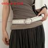Punk Fashion Pu Leather Belt With Metal Pin Buckle For Women Summer 2025