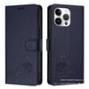 Anti-Diebstahl Leder Flip Wallet Hülle für iPhone 15 Pro Max, 13/14
