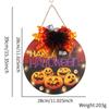 Halloween Welcome Door with LED Light Wooden Pendant Ghost Festival Decoration Terrifying Dead Branches Blood Handprint Design