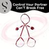 Sex Bondage BDSM Kit Restraints Set For Men Women Couple, Fashion Sex Toy ForWith 2 Wrists Cuffs And Thigh Waist Straps, SM Cortex Set (Red)
