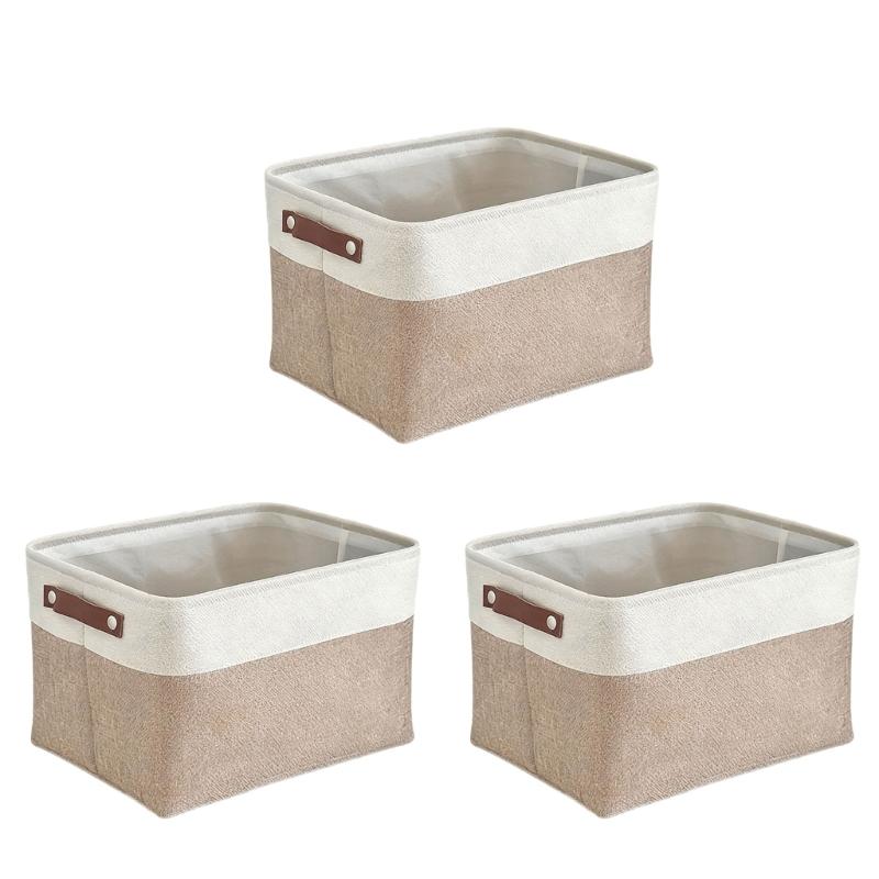Scandinavian Style Storage Baskets Cotton Linen Fabric Practical for Home Decors and Efficient Organization In Various Rooms
