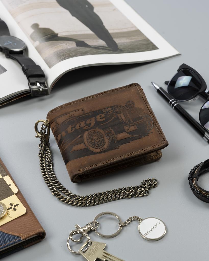 Men's Leather Wallet N992C-VIN-C-2027 Brown