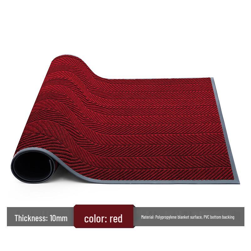 Gray Anti-Slip Commercial Entrance Mat: Wear-Resistant, Thickened Welcome Mat for Entry Doors